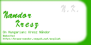 nandor kresz business card