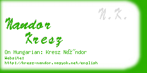 nandor kresz business card